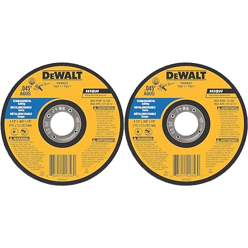 DeWalt DW8062S Cfree Thin Cutoff Wheel, 4-1/2-Inch x .045 x 7/8-Inch