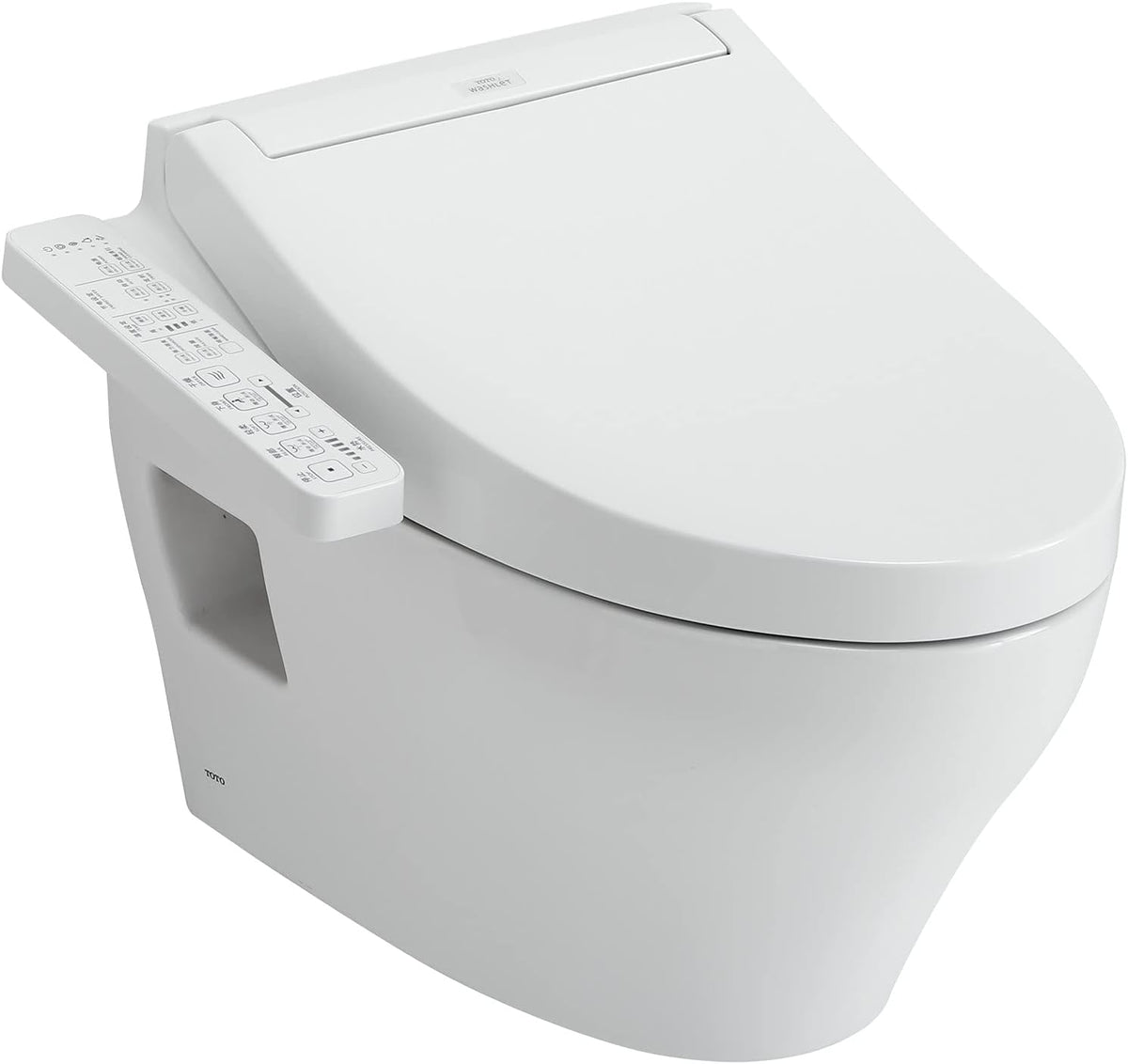 Toto CWT4283074CMFGMS Washlet EP Wall-Hung Elongated Toilet and Bidet Seat DuoFit In-Wall 0.9 and 1.28 GPF Dual-Flush Tank System Matte Silver