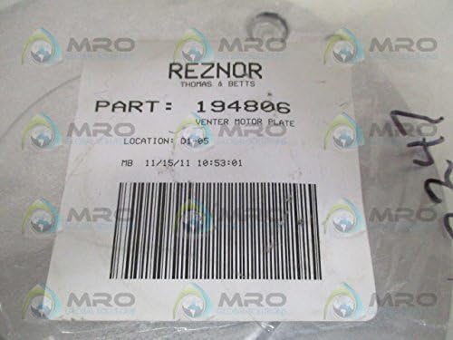 Reznor 194806 Venter Motor Plate HVAC Plumbing Fixture