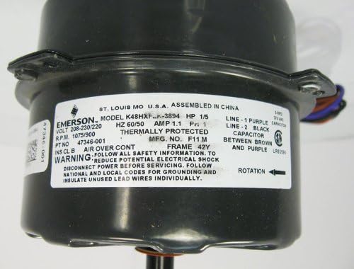 Armstrong R47346-001 1/5 HP 230V 1075 RPM AC Condenser Fan Motor