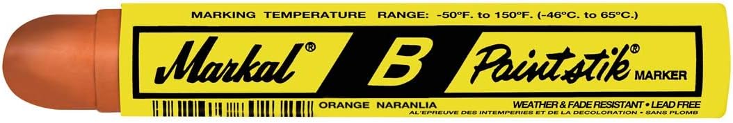 Markal 80224 Paintstik Marker Orange 4-3/4 Inches Pack of 12