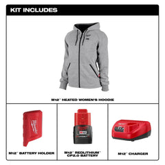 Milwaukee Tool 336G-21L Women's Heated Hoodie 12 Volt Large