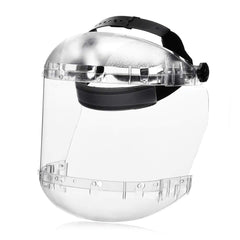 Sellstrom S38440 Dual Crown Safety Face Shield with Ratchet Headgear Clear Tint Sta-Clear Anti-Fog Coating Clear Crown