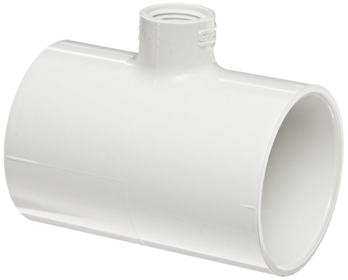 Spears 402-007 Tee Socket x NPT Female PVC Schedule 40 White