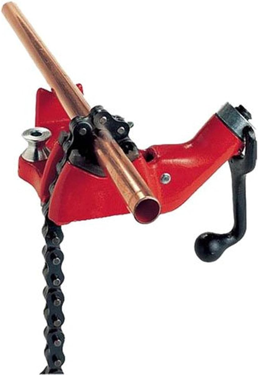 Ridgid 40210 Top Screw Bench Chain Vise for 1/4 to 6 Pipe and Tubing 11x11x7 Red