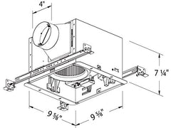 Delta Breez SIG80 4 Inch Duct Exhaust Fan 80 CFM 8.2 W 0.3 Sones