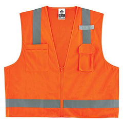 Ergodyne 24015 ANSI Economy Orange Surveyors Reflective Safety Vest Large/X-Large