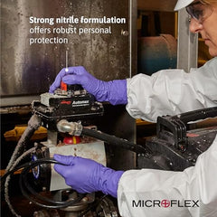 Microflex SU-690-L Disposable Nitrile Gloves, Latex-Free, Powder-Free, Size Large, Box of 100