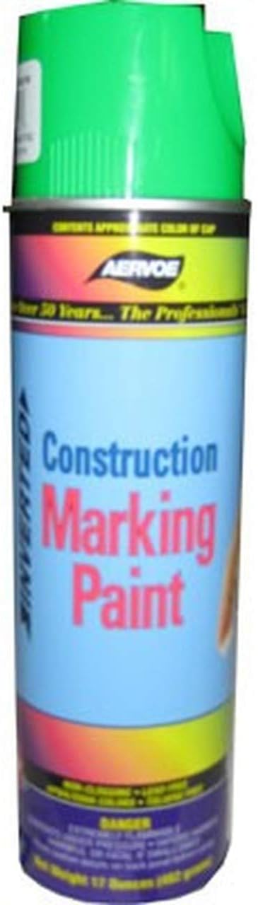 Aervoe 248 Fluorescent Green Construction Marking Paint 12 Pack