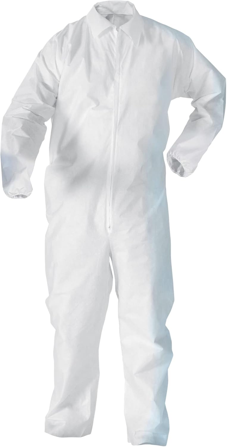 Kleenguard 68970 Coveralls Zip Front White 4X-Large 50PK