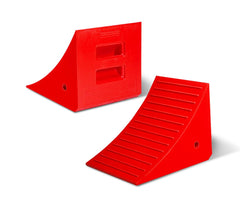 Checkers UC1210 Roadblock Impact-Absorbing Industrial Urethane Wheel Chock, 1 Orange Chock, 17 Length, 14 Width, 14 Height