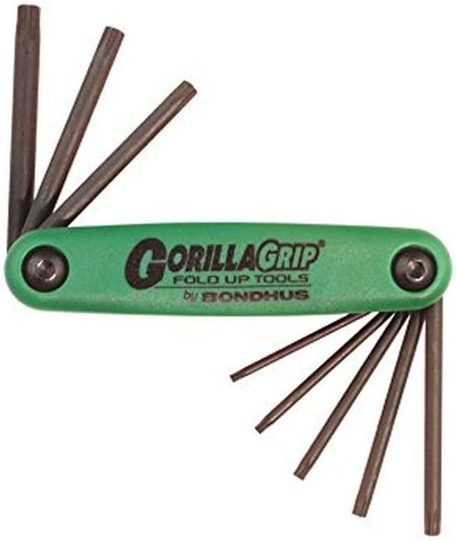 Bondhus 12632 GorillaGrip Set 8 Star Fold-up Keys T6-T25