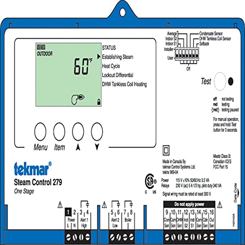 Tekmar 279 Single Stage Steam Control with Outdoor Reset for On/Off Boiler