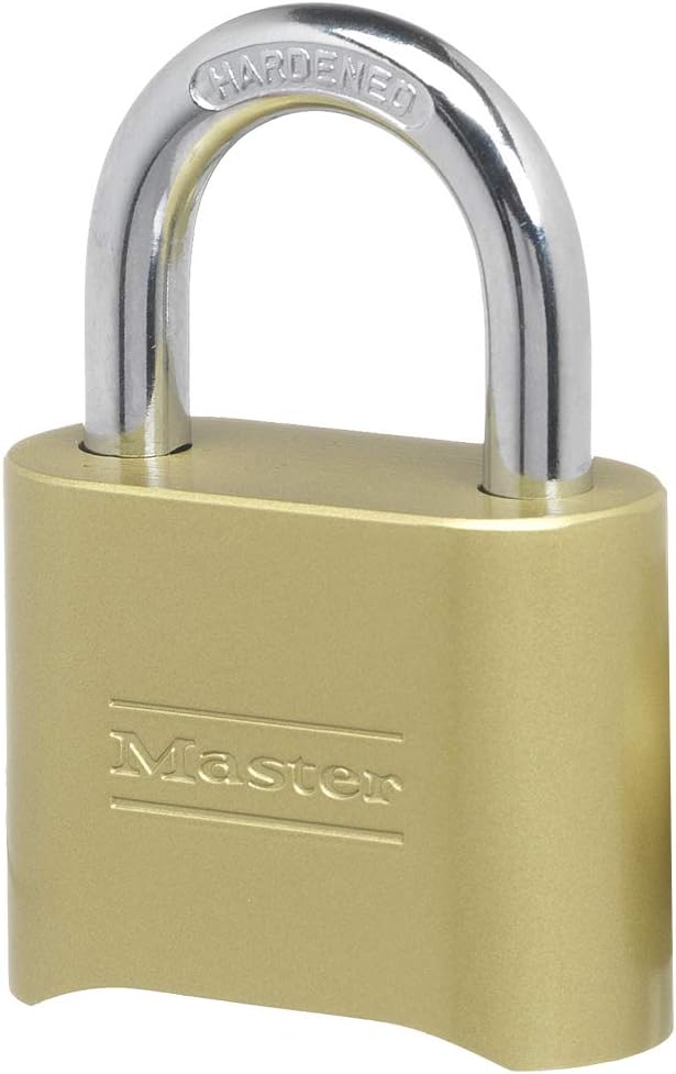 Master Lock 175 Resettable Combination Padlock Brass (Single Unit)