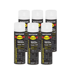 Rust-Oleum 209567 High Performance V2100 System Semi-Gloss Rust Preventative Spray Paint 20-Ounce White 6-Pack