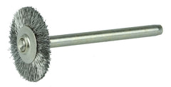 Weiler 26005 Miniature Wire Wheel Brush 0.005 3/4 302 Stainless Steel 1/8 Stem USA