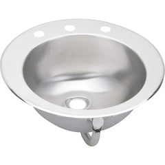 Elkay LLVR191 Sink 18 Gauge Stainless Steel Single Bowl Top Mount Bathroom Sink