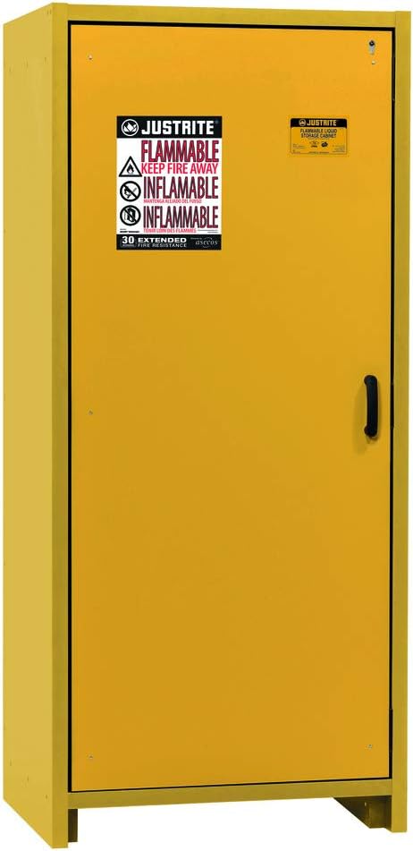 Justrite 22601 Safety Cabinet EN 30 Gal 30 Min Yellow