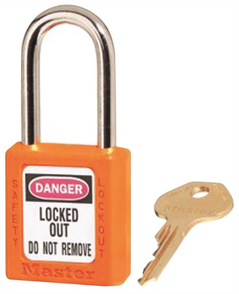 Master Lock 410ORJ Zenex Thermoplastic Safety Padlock Keyed Different Orange