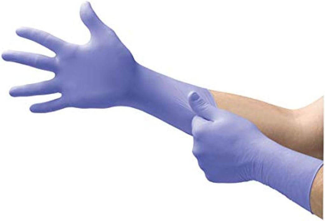 Microflex SEC375M Nitrile Disposable Gloves Medium 500 Pack