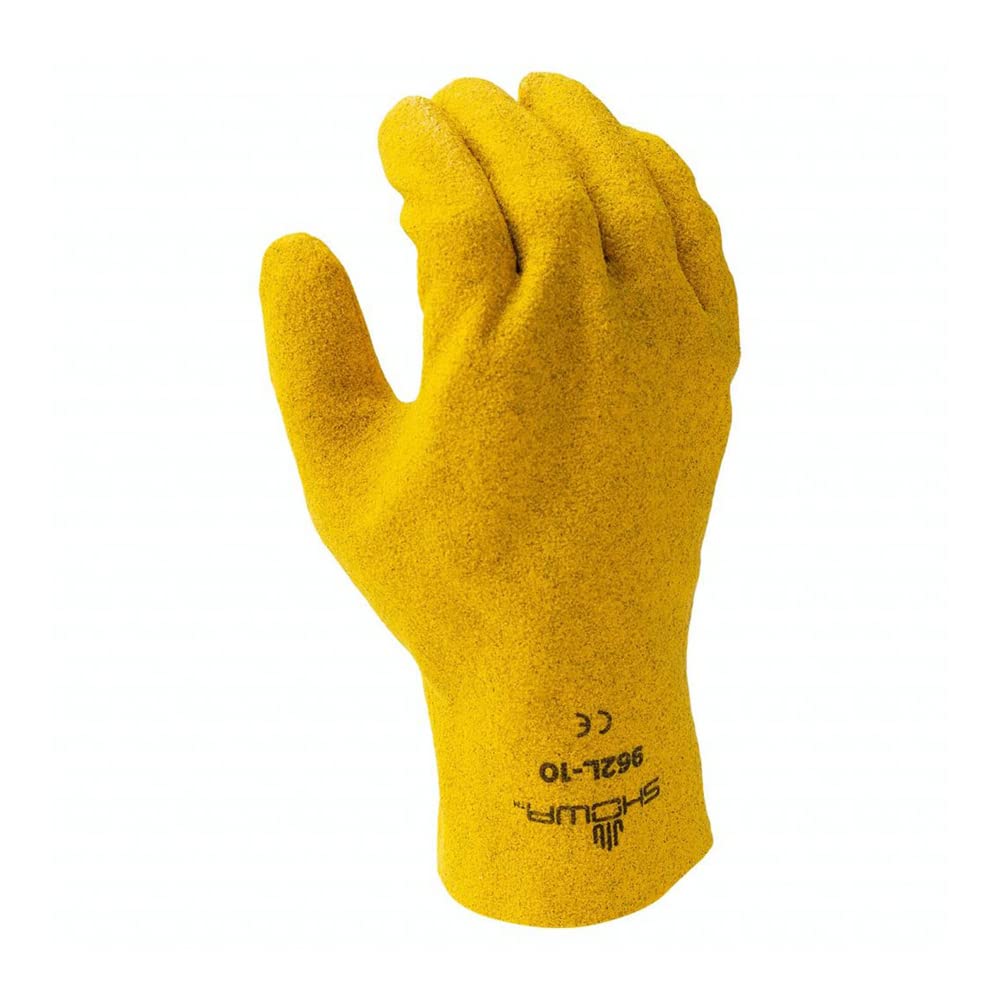 Showa 962M-09 PVC Coated Gloves Medium Yellow (Pack of 72)