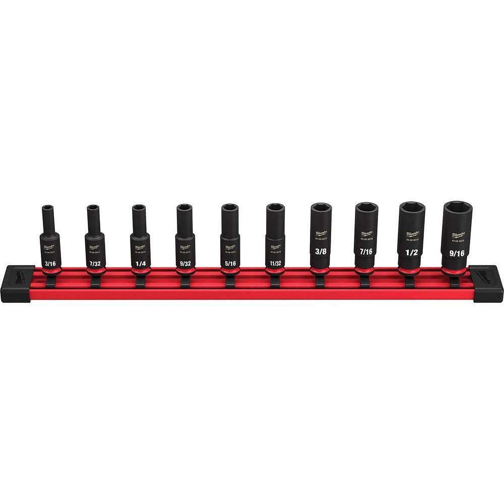 MILWAUKEE Milwaukee Tool 49-66-7001 Deep Socket Set 3/16-9/16 in