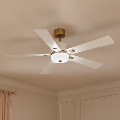 KICHLER Kichler 300395wh 56 in Led Ceiling Fan Light Wall Control