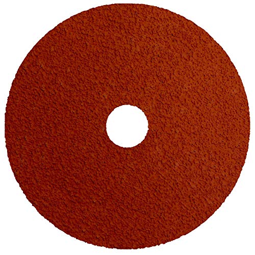 Weiler 69857 Tiger Ceramic Alumina Resin Fiber Sanding & Grinding Disc 5 Diameter 24 Grit 7/8 Arbor Hole Pack of 25