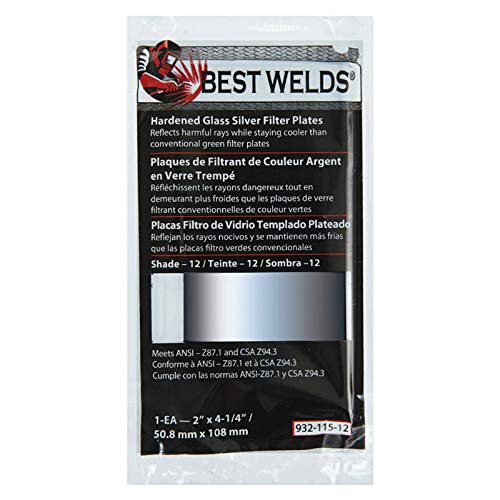 BEST WELDS 901-932-115-14 Glass Silver Mirror Filter Plate 120 Pack