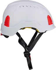 PIP 280-HP1491RVM-01 Traverse Vented Industrial Climbing Helmet With MIPS Technology ABS Shell EPS Foam Impact Liner HDPE Suspension 4-Point Chin Strap ANSI II White