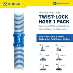 Zodiac R0527700 Twist Lock Hose 1 Meter Replacement Kit Blue/Gray