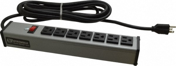 WIREMOLD Wiremold UL204BD Power Outlet Strip 7 Outlets 15A 120V