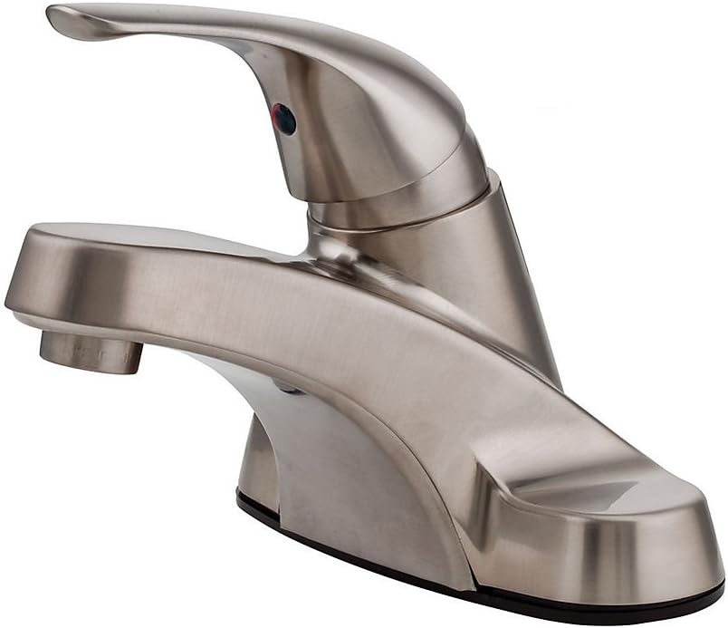 Pfister LJ142-800K Pfirst Series Single Handle Centerset Bathroom Sink Faucet in Brushed Nickel