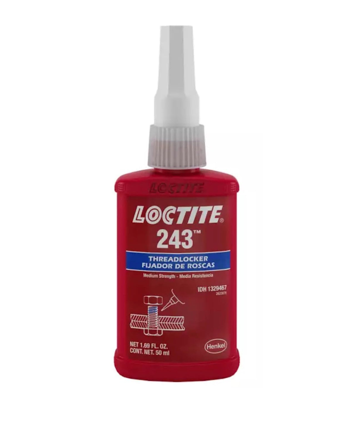 Loctite 1329467 Primerless Threadlocker 243, 50mL, Blue