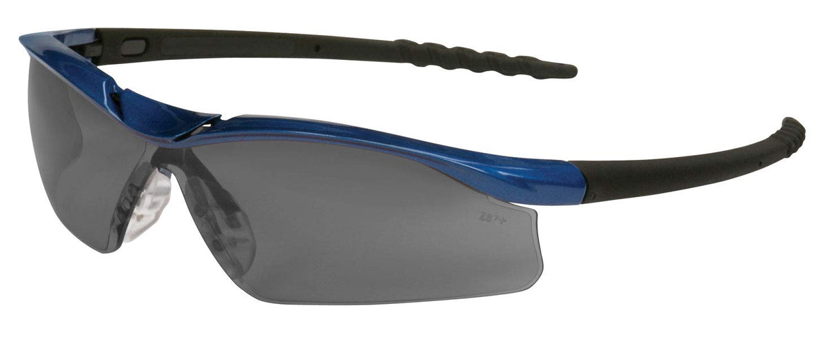 MCR Safety DL312AF Dallas Safety Glasses Metallic Blue Frame Gray AF Lens 12 Pair