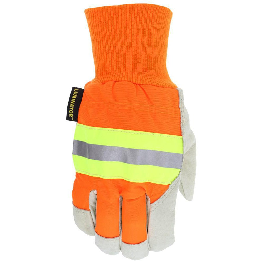 MCR SAFETY Mcr Safety 3440M Pigskin Work Gloves Medium High Vis