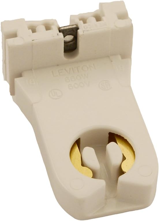 Leviton 13357-N Turn-Type Lamp Holder with Captive Nut 660 W 600V Medium Bi-Pin