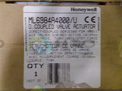 Honeywell ML6984A4000/U Non-Spring Return Direct-Coupled Valve Actuator 160 Lbf Force 3/5 Wire Operation 24Vac