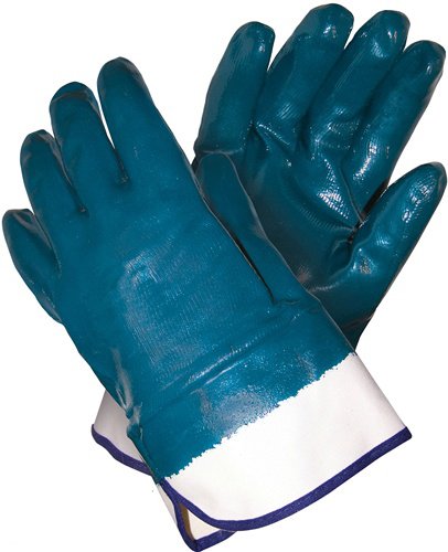 Mcr Safety 97960L Nitrile Coated Work Gloves Large Blue/White