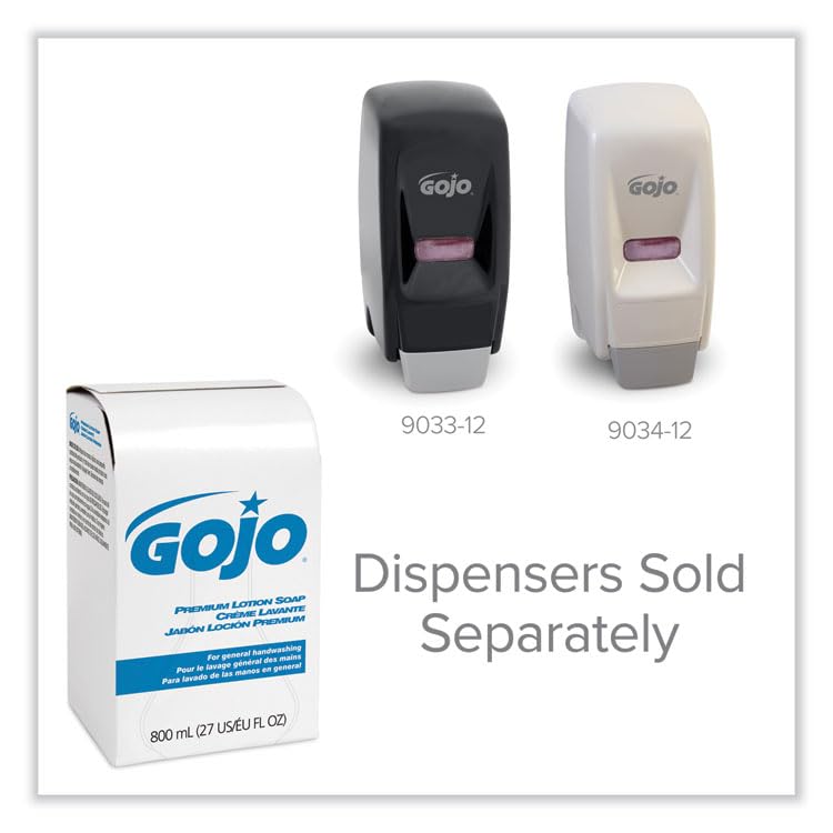 Gojo 9106-12 Premium Lotion Soap 800 mL Dispenser Refill 12 Pack