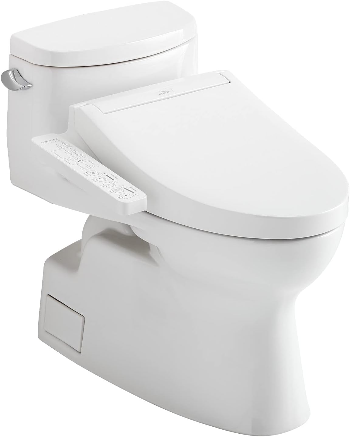 TOTO MW6443074CEFG#01 Washlet+ Carolina II One-Piece Elongated Toilet and Washlet+ C2 Bidet Seat Cotton White