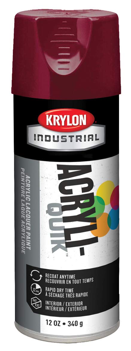 Krylon K02101A07 Acryli-Quik Acrylic Lacquer Cherry Red 12 oz Can