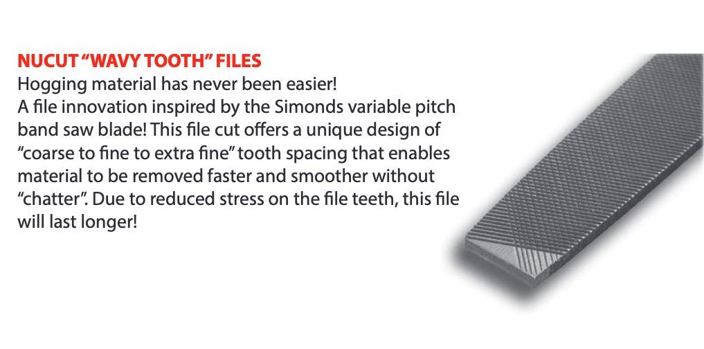 Simonds 73501000 Hand File American Pattern Double Cut Knife Fine 6 Length 11/16 Width 11/64 Thickness