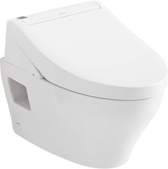 Toto CWT4283084CMFG#MS EP Wall-Hung Elongated Toilet and Washlet C5 Bidet Seat DuoFit In-Wall 0.9 and 1.28 GPF Dual-Flush Tank System Matte Silver