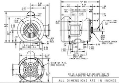 Marathon MC262 56 Frame General Purpose Motor 0.5 HP 1800 RPM 115-230 VAC 5KC42GN0014X Replacement