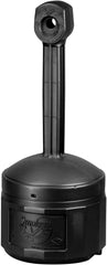 Justrite 26800D Cease-Fire Deco Black Cigarette Butt Receptacle 4 Gallon