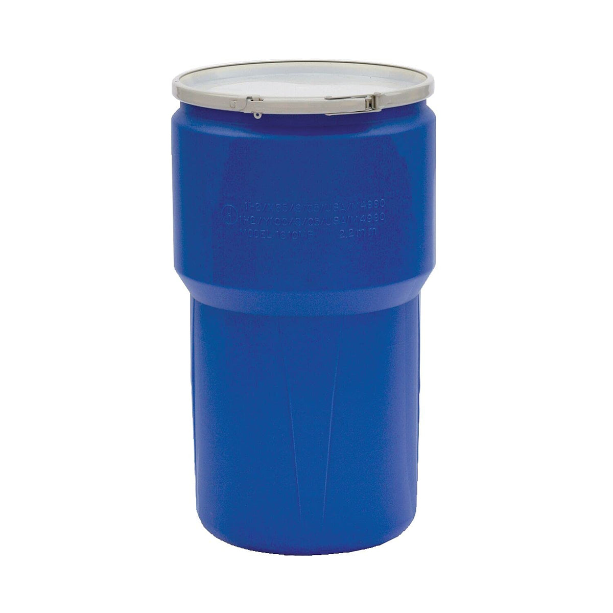 Eagle 1610MB 14 Gallon High Density Polyethylene Lab Pack Barrel Drum with Lever-Lock Lid Blue