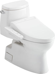 TOTO MW6143074CEFG#01 Washlet+ Carlyle II One-Piece Elongated 1.28 GPF Toilet and C2 Bidet Seat Cotton White