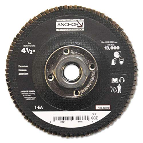 Anchor Brand 102-40378 Anchor Premium 4-1/2 5/8-11 6OZ HD Flap Disc