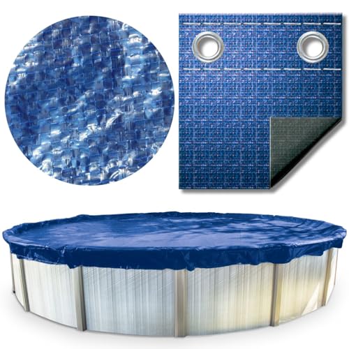 Swimline PCO81628 Deluxe 12 x 24 Foot Oval Winter Pool Cover 4 Foot Overlap Blue/Black